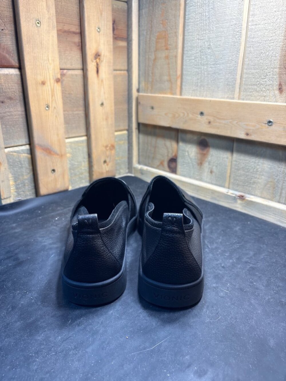 Vionic Cambria Black Leather Slip On Sneakers Womens US 10 UK 8 EU 41 - Picture 8 of 9
